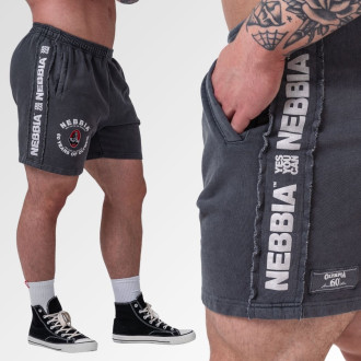 NEBBIA - Washed melegítő short LEGEND 786 (black)