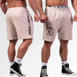 NEBBIA - Washed melegítő short LEGEND 786 (light grey)
