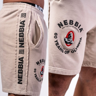 NEBBIA - Washed melegítő short LEGEND 786 (light grey)