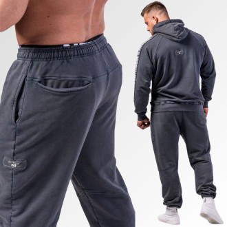 NEBBIA - Washed zsebes melegítőnadrág LEGEND 795 (black)