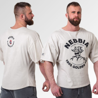 NEBBIA - Washed pamut rag top GOLDEN AGE 788 (light grey)