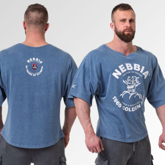 NEBBIA - Washed pamut rag top GOLDEN AGE 788 (blue)