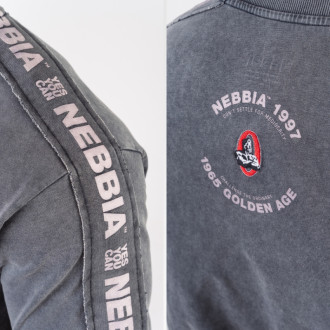 NEBBIA - Washed oversized póló GOLDEN AGE 790 (black)