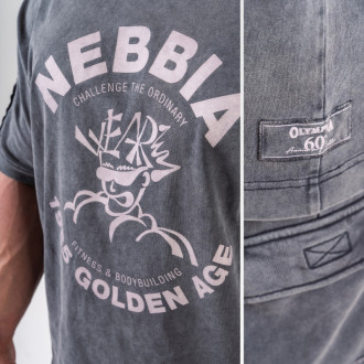 NEBBIA - Washed oversized póló GOLDEN AGE 790 (black)