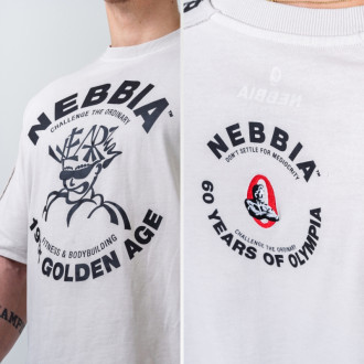 NEBBIA - Washed oversized póló GOLDEN AGE 790 (light grey)