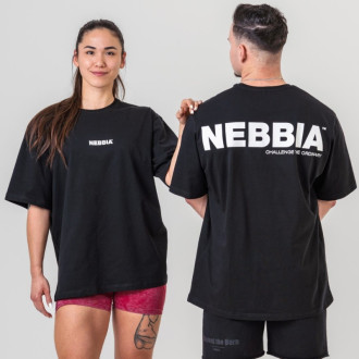 NEBBIA - Unisex oversized póló Gym Essentials 381 (black)