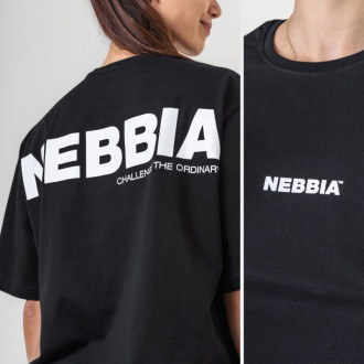 NEBBIA - Unisex oversized póló Gym Essentials 381 (black)