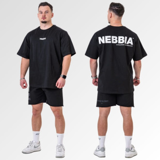 NEBBIA - Unisex oversized póló Gym Essentials 381 (black)
