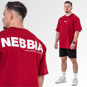 NEBBIA - Unisex oversized póló Gym Essentials 381 (dark red)