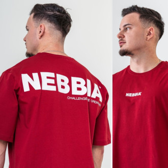 NEBBIA - Unisex oversized póló Gym Essentials 381 (dark red)