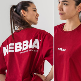 NEBBIA - Unisex oversized póló Gym Essentials 381 (dark red)