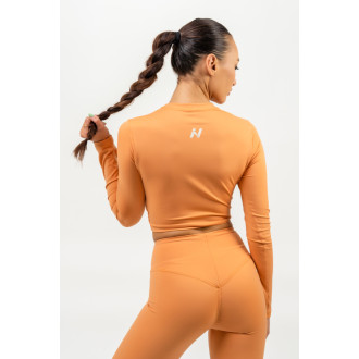 NEBBIA - Hosszú ujjú crop top ELEVATED 468 (orange)