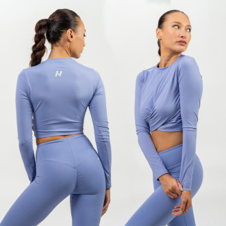 NEBBIA - Hosszú ujjú crop top ELEVATED 468 (light purple)