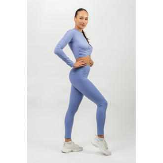 NEBBIA - Hosszú ujjú crop top ELEVATED 468 (light purple)