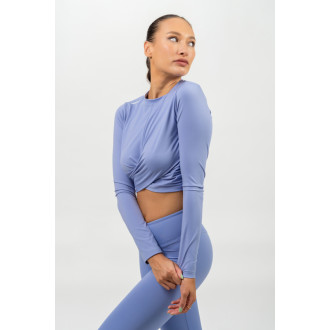 NEBBIA - Hosszú ujjú crop top ELEVATED 468 (light purple)