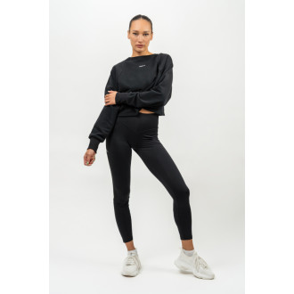 NEBBIA - Crop pulóver GYM SPIRIT 483 (black)