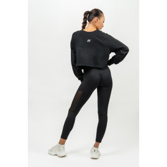 NEBBIA - Crop pulóver GYM SPIRIT 483 (black)