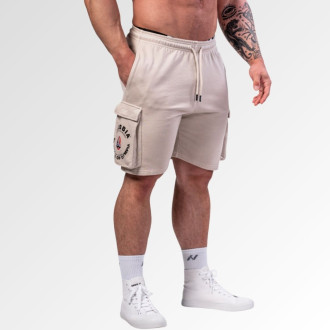 NEBBIA - Washed laza cargo rövidnadrág LEGACY 787 (light grey)