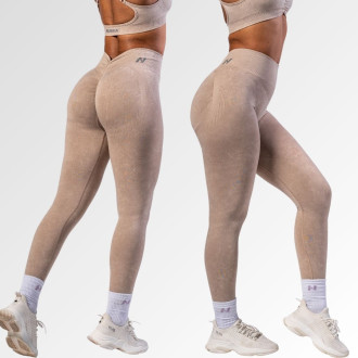 NEBBIA - Varrásmentes magas derekú leggings MAXIMUM PUSH-UP 302 (cream)