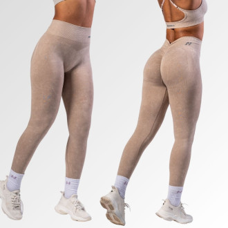 NEBBIA - Varrásmentes magas derekú leggings MAXIMUM PUSH-UP 302 (cream)