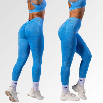 NEBBIA - Varrásmentes magas derekú leggings MAXIMUM PUSH-UP 302 (blue)