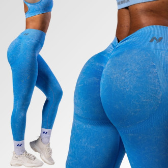 NEBBIA - Varrásmentes magas derekú leggings MAXIMUM PUSH-UP 302 (blue)