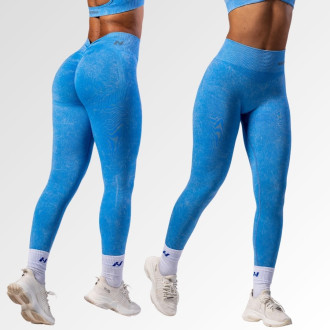 NEBBIA - Varrásmentes magas derekú leggings MAXIMUM PUSH-UP 302 (blue)