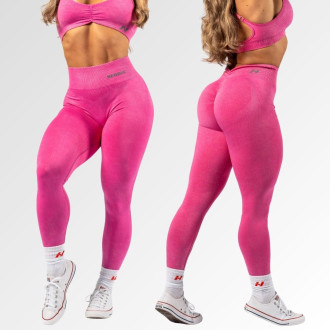 NEBBIA - Varrásmentes magas derekú leggings MAXIMUM PUSH-UP 302 (pink)