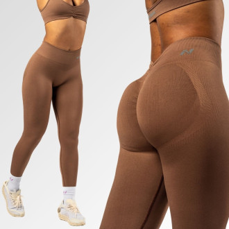 NEBBIA - Varrásmentes magas derekú leggings MAXIMUM PUSH-UP 302 (brown)