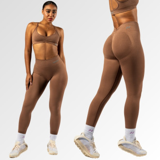 NEBBIA - Varrásmentes magas derekú leggings MAXIMUM PUSH-UP 302 (brown)