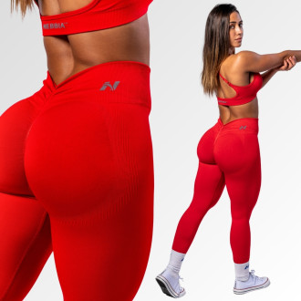 NEBBIA - Varrásmentes magas derekú leggings MAXIMUM PUSH-UP 302 (red)