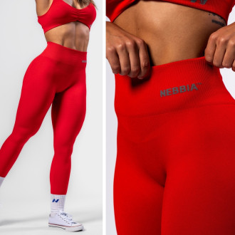 NEBBIA - Varrásmentes magas derekú leggings MAXIMUM PUSH-UP 302 (red)