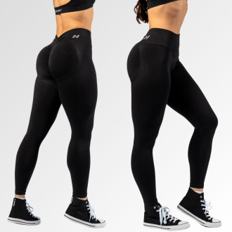 NEBBIA - Varrásmentes magas derekú leggings MAXIMUM PUSH-UP 302 (black)