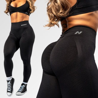 NEBBIA - Varrás nélküli magas derekú push-up leggings TOTALLY SEAMLESS 303 (black)