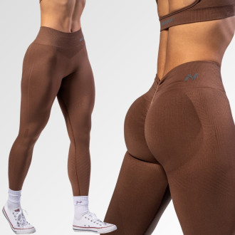 NEBBIA - Varrás nélküli magas derekú push-up leggings TOTALLY SEAMLESS 303 (brown)