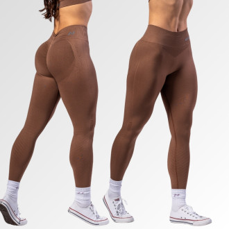 NEBBIA - Varrás nélküli magas derekú push-up leggings TOTALLY SEAMLESS 303 (brown)