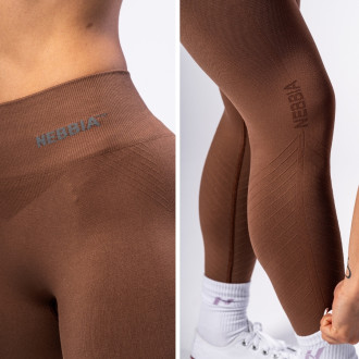 NEBBIA - Varrás nélküli magas derekú push-up leggings TOTALLY SEAMLESS 303 (brown)