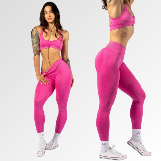 NEBBIA - Varrás nélküli magas derekú push-up leggings TOTALLY SEAMLESS 303 (pink)
