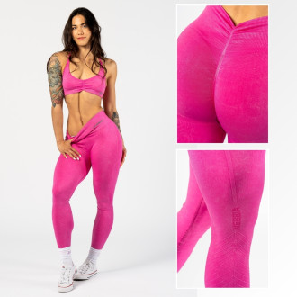 NEBBIA - Varrás nélküli magas derekú push-up leggings TOTALLY SEAMLESS 303 (pink)