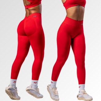 NEBBIA - Varrás nélküli magas derekú push-up leggings TOTALLY SEAMLESS 303 (red)