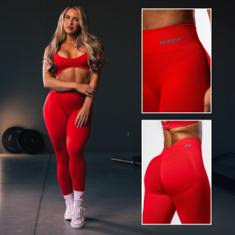 NEBBIA - Varrás nélküli magas derekú push-up leggings TOTALLY SEAMLESS 303 (red)