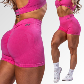 NEBBIA - Varrás nélküli magas derekú push-up short TOTALLY SEAMLESS 304 (pink)