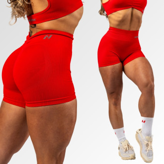 NEBBIA - Varrás nélküli magas derekú push-up short TOTALLY SEAMLESS 304 (red)