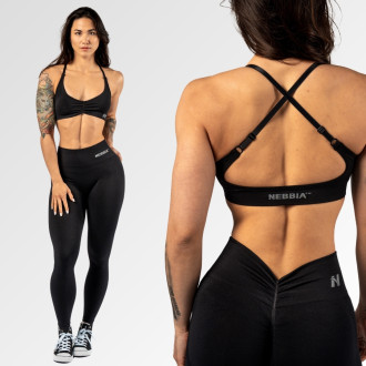 NEBBIA - Sportmelltartó közepes tartással TOTALLY SEAMLESS 305 (black)