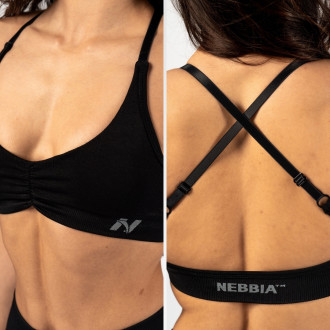 NEBBIA - Sportmelltartó közepes tartással TOTALLY SEAMLESS 305 (black)