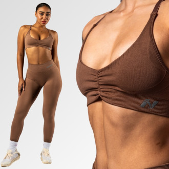 NEBBIA - Sportmelltartó közepes tartással TOTALLY SEAMLESS 305 (brown)