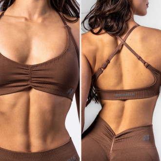 NEBBIA - Sportmelltartó közepes tartással TOTALLY SEAMLESS 305 (brown)