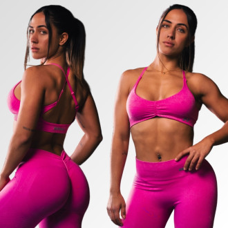 NEBBIA - Sportmelltartó közepes tartással TOTALLY SEAMLESS 305 (pink)