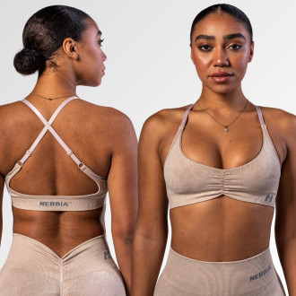 NEBBIA - Sportmelltartó közepes tartással TOTALLY SEAMLESS 305 (cream)