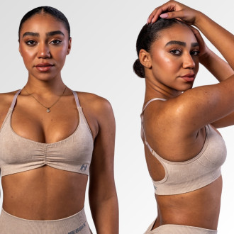 NEBBIA - Sportmelltartó közepes tartással TOTALLY SEAMLESS 305 (cream)